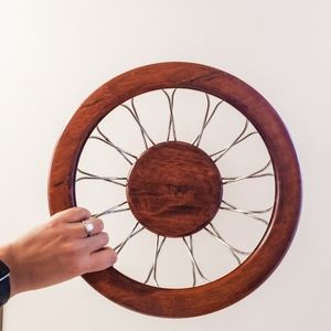 Vintage wood & wire basket